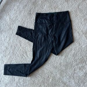 Calvin Klein Performance Faux Leather Snakeskin Leggings